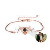 Personalized Circle Photo Bracelet Projection Necklace