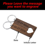 Couples Keychain Boyfriend Girlfriend Keyring Anniversary Valentine Gift