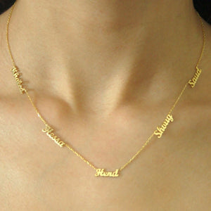 Personalized Name Necklace Kids Custom Nameplate Choker Stainless Steel