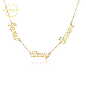 Personalized Name Necklace Kids Custom Nameplate Choker Stainless Steel