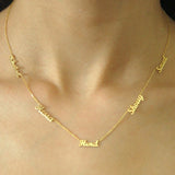Personalized Name Necklace Kids Custom Nameplate Choker Stainless Steel