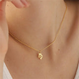 12 Constellations Necklace for Women Stainless Steel Zodiac Signs Choker