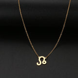 12 Constellations Necklace for Women Stainless Steel Zodiac Signs Choker