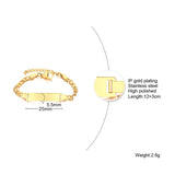 Personalized Baby Name Bracelet Stainless Steel Engraved Infant Baptism Jewelry