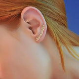 Personalized Stainless Steel Nameplate Stud Earrings for Women