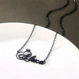Crown Choker Personalized Name Necklace for Men Women