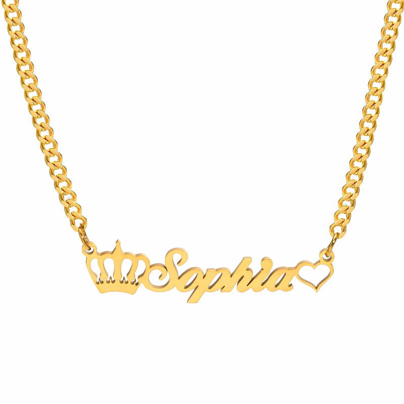 Custom Name Necklace For Women Personalized Crown Jewelry