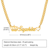 Custom Name Necklace For Women Personalized Crown Jewelry
