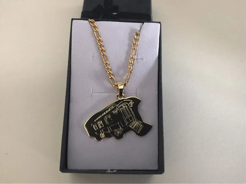 Custom Car Truck Pendant Necklace with Diamond Name Chain