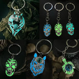 Gothic Wolf Glow In The Dark Keychain