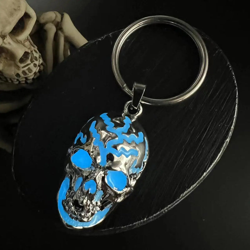 Gothic Wolf Glow In The Dark Keychain