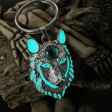 Gothic Wolf Glow In The Dark Keychain