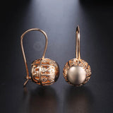 Rose Zircon Dangle Earrings Wedding Party Jewelry