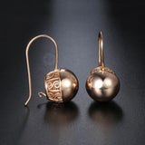 Rose Zircon Dangle Earrings Wedding Party Jewelry