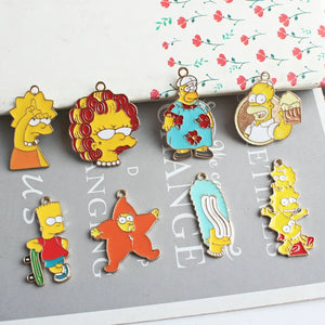 10pcs Cartoon Family Charms DIY Pendant for Jewelry Making