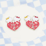 10pcs Pink Kitty Cat Charms Pendant DIY Keychain Earring Necklace
