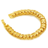 22K Wide Watch Chain Bracelet Women Wedding Jewelry