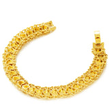 24K Yellow Bracelet for Women Wedding Engagement Jewelry