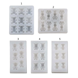 3D Bear Silicone Soap Mold for Fondant Cake Topper Decorating