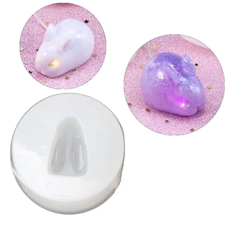 3D Rabbit Pendant Silicone Mold for Epoxy Resin Jewelry Making