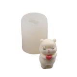 3D Heart Love Bear Silicone Mold DIY Soap Candle Chocolate Mould