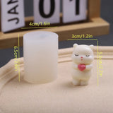 3D Heart Love Bear Silicone Mold DIY Soap Candle Chocolate Mould