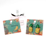 100pcs Flowers Bees Green Printing Earrings Cards Jewelry Package Display