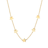 5 Pcs Star Pendant Necklace Stainless Steel Christmas Present