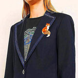 6PCS Fox Brooch Pins Enamel Rhinestone Crystal Animal Set