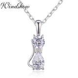 925 Silver Gatos Small Cats Charm Pendant Necklace For Women Girls