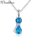 925 Silver Gatos Small Cats Charm Pendant Necklace For Women Girls