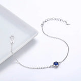 925 Silver CZ Bead Charm Bracelet for Women