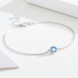 925 Silver CZ Charm Bracelet For Women Girls Jewelry