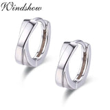 925 Sterling Silver Cross Circles Huggie Hoop Earrings For Women Girls