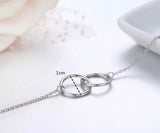 925 Silver Double Round Infinity Chain Bracelet Friendship Jewelry