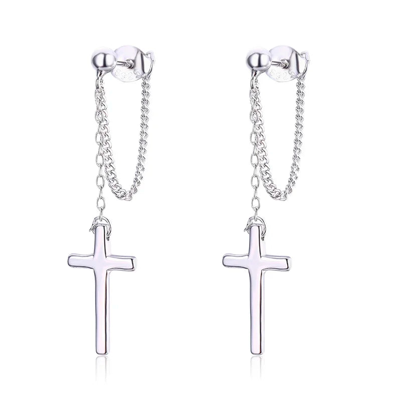 925 Silver Cross Charms Pendant Set for Women Girls