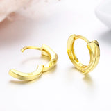 925 Silver Cross Circle Small Loop Huggie Hoop Earrings For Women