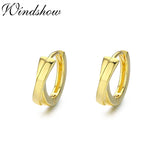 925 Silver Cross Circle Small Loop Huggie Hoop Earrings For Women