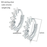 925 Silver CZ Circle Small Huggie Hoop Earrings For Women Girls