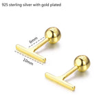 925 Silver Geo Bar Earrings for Women Girls Kids