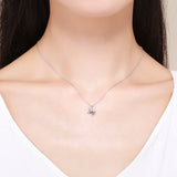 925 Silver Horse Charm Pendant Short Chokers Necklace Women Girls Chain Jewelry