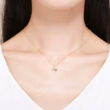 925 Silver Horse Charm Pendant Short Chokers Necklace Women Girls Chain Jewelry