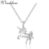 925 Silver Horse Charm Pendant Short Chokers Necklace Women Girls Chain Jewelry