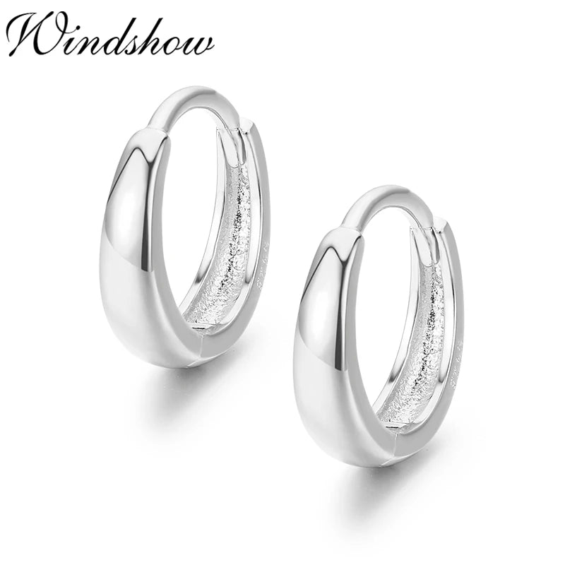 925 Silver Small Hoop Earrings for Women Girls Kids
