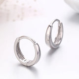 925 Silver Small Huggie Hoop Earrings For Women Men