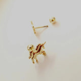 925 Silver Unicornio Horse Earrings for Women Girls Kids