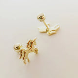 925 Silver Unicornio Horse Earrings for Women Girls Kids