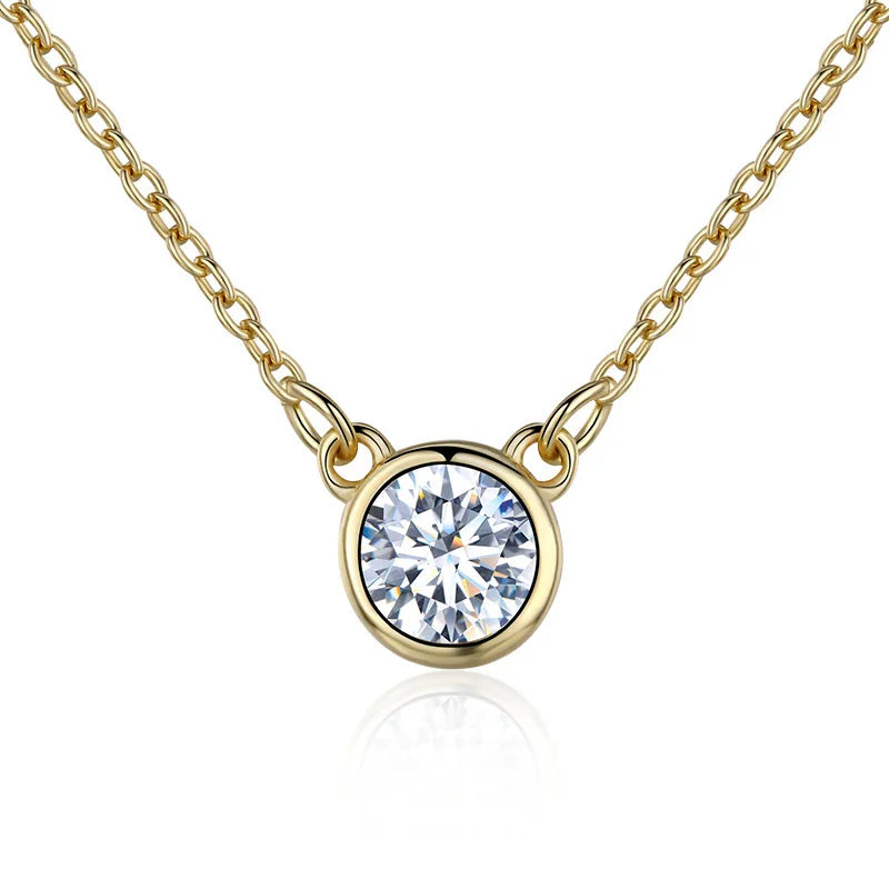 925 Silver London CZ Pendant Choker Necklace for Women