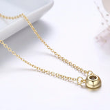 925 Silver London CZ Pendant Choker Necklace for Women