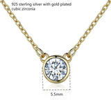 925 Silver London CZ Pendant Choker Necklace for Women